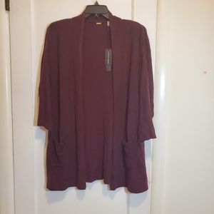 NWT Tahari cashmere open front cardigan